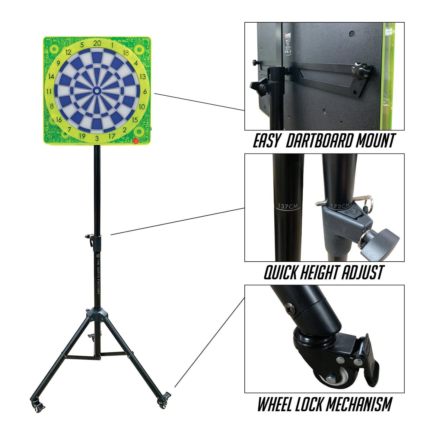 Guz Dartboard Stand (Guz飛鏢靶專用 - 收納式活動腳架)